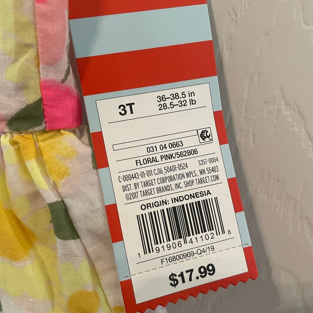 Multi colored floral cotton dress - Sister march available! 3T. NWT - Picture 2 of 5